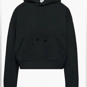 Aritzia TNA Cozy Fleece Boyfriend Cropped Hoodie